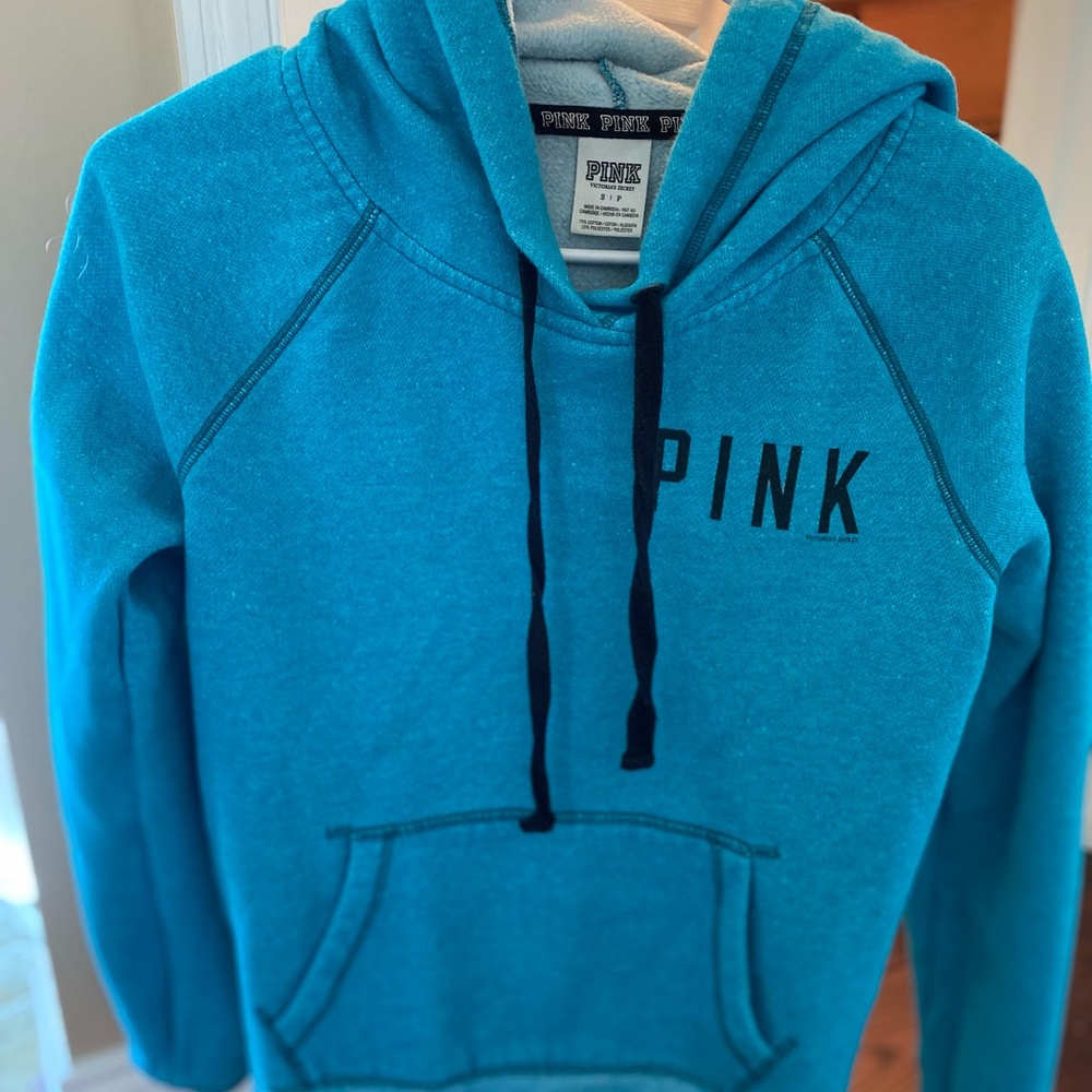 Victoria’s Secret pink hoodie blue color, size small